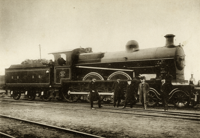 220400 Afbeelding van de stoomlocomotief nr. 30 (serie 30-36) van de N.B.D.S. te Gennep.